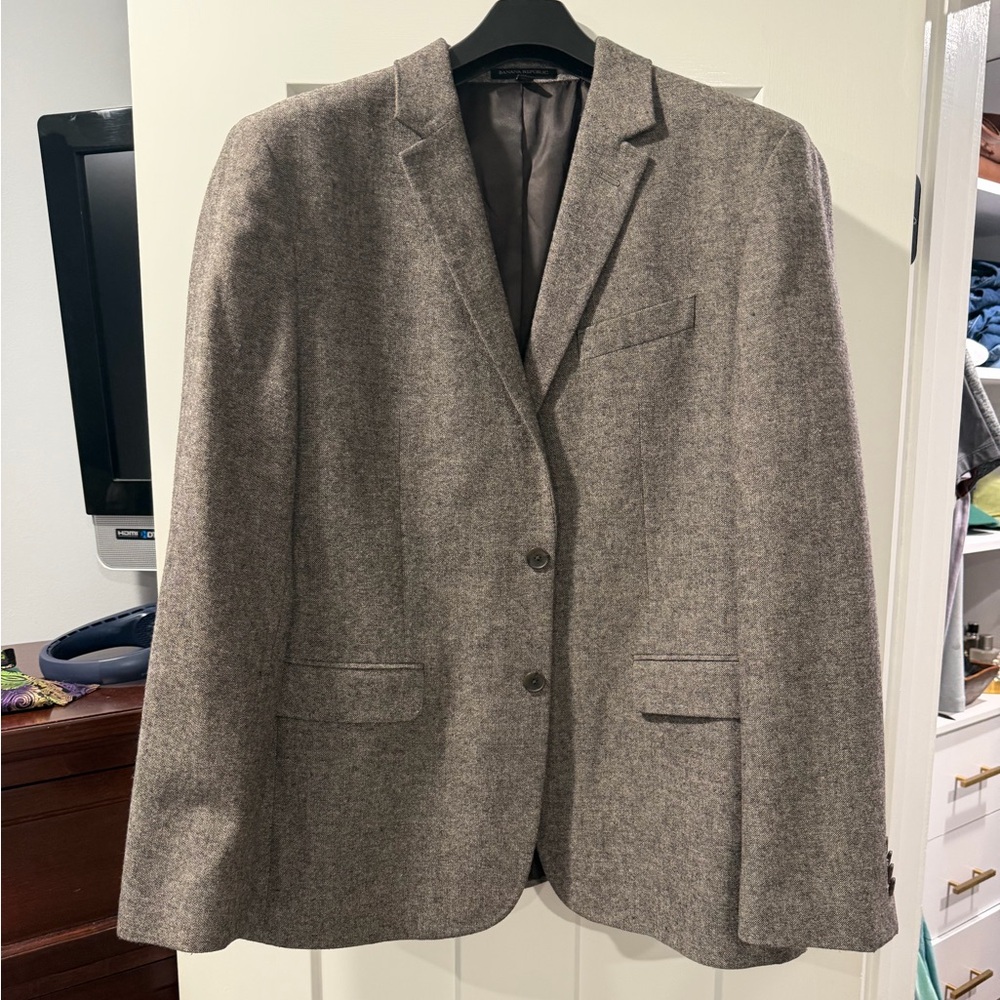 Banana Republic Men's Gray Wool Sport Coat Blazer